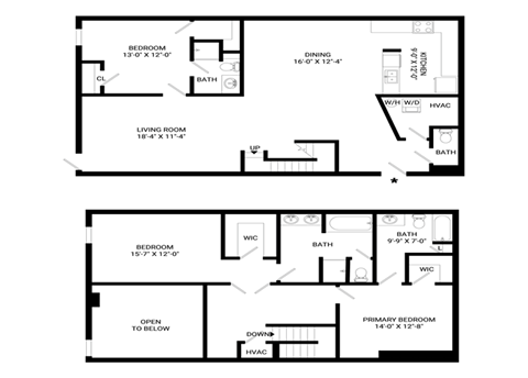 Absolute Townhome Floor Plan | 2,045 Sq. Ft. at Mayton Transfer Lofts, Virginia, 23803